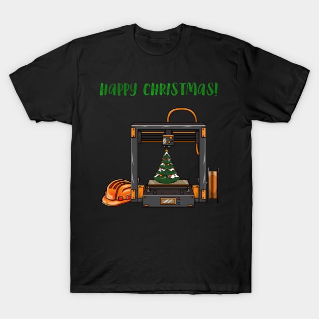 3D Printer #5 Christmas Edition T-Shirt by Merch By Engineer